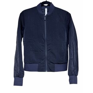 Lululemon Non‎ Stop Bomber Jacket Reversible Black Women's Size 6